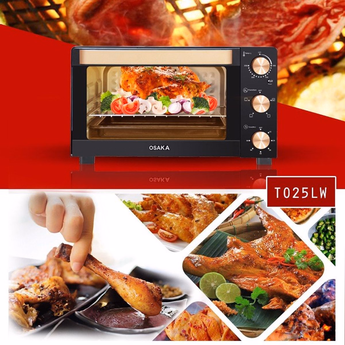 Lò Nướng Thùng To-25Lb 25 Lít - Osaka - Ảnh 2