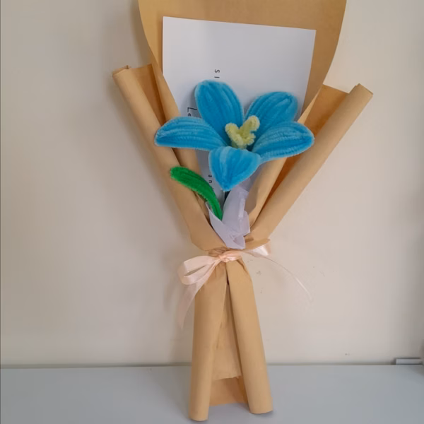Bó Hoa Ly Kẽm Nhung Handmade Yukishop Yk23 - Ảnh 7
