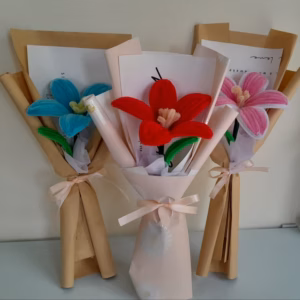 Bó Hoa Ly Kẽm Nhung Handmade Yukishop Yk23