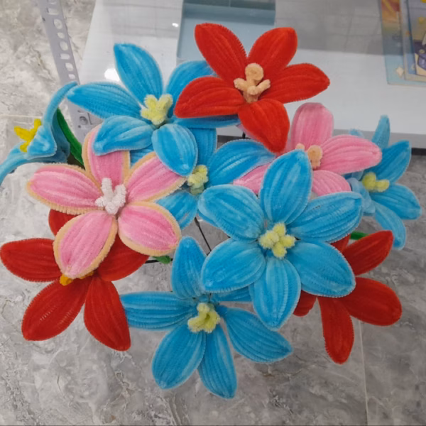 Bó Hoa Ly Kẽm Nhung Handmade Yukishop Yk23 - Ảnh 8