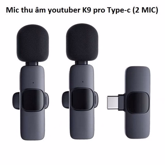 Mic Thu Âm Youtuber K9 Pro Type - C 2 Mic - Gdn