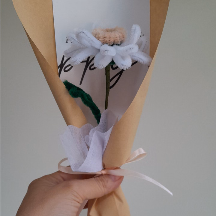 Bó Hoa Đồng Tiền Kẽm Nhung Handmade Yukishop Yk24 - Ảnh 3