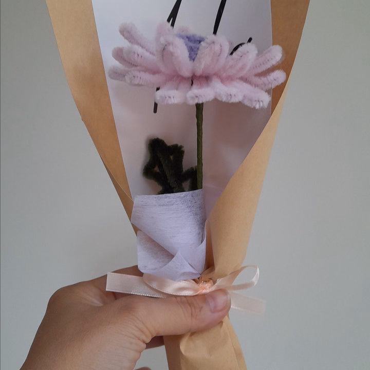 Bó Hoa Đồng Tiền Kẽm Nhung Handmade Yukishop Yk24 - Ảnh 11