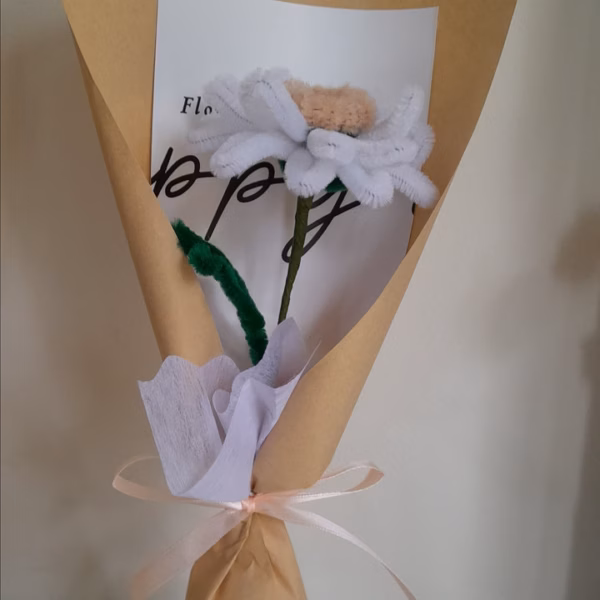 Bó Hoa Đồng Tiền Kẽm Nhung Handmade Yukishop Yk24 - Ảnh 12