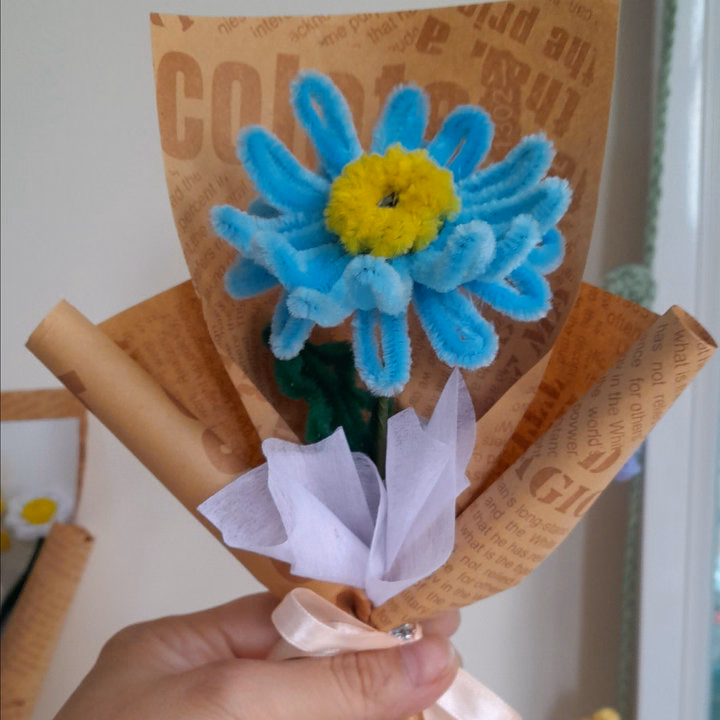 Bó Hoa Đồng Tiền Kẽm Nhung Handmade Yukishop Yk24 - Ảnh 15