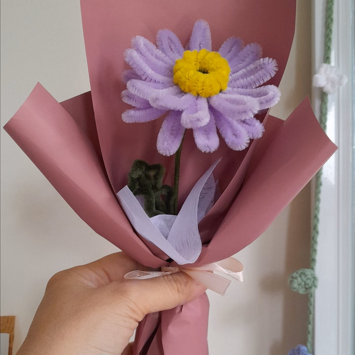 Bó Hoa Đồng Tiền Kẽm Nhung Handmade Yukishop Yk24 - Ảnh 14