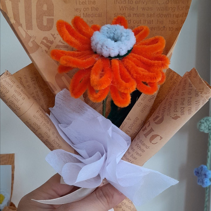 Bó Hoa Đồng Tiền Kẽm Nhung Handmade Yukishop Yk24 - Ảnh 18
