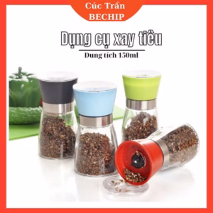 Dụng Cụ Xay Tiêu, Gia Vị, Lọ Xay Tiêu Cầm Tay Ctb489 - Bechip