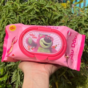 Khăn Ướt Gấu Dâu Hồng 250Gram - Su