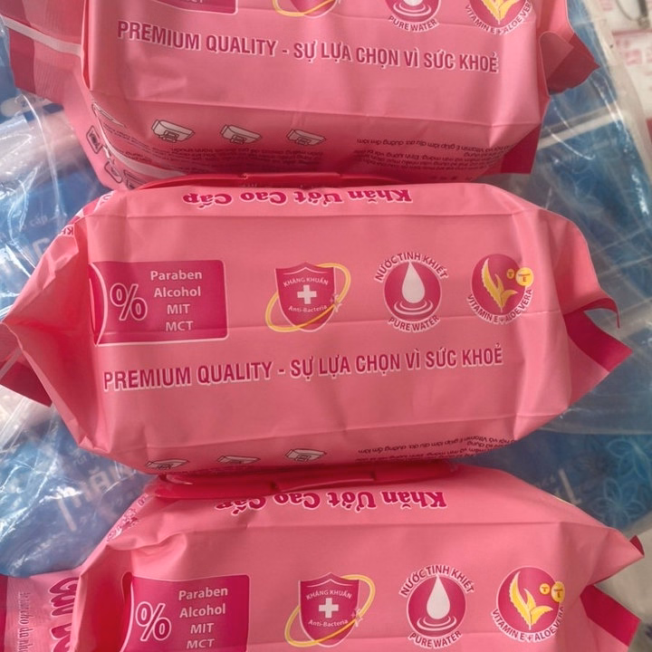 Khăn Ướt Gấu Dâu Hồng 250Gram - Su - Ảnh 2