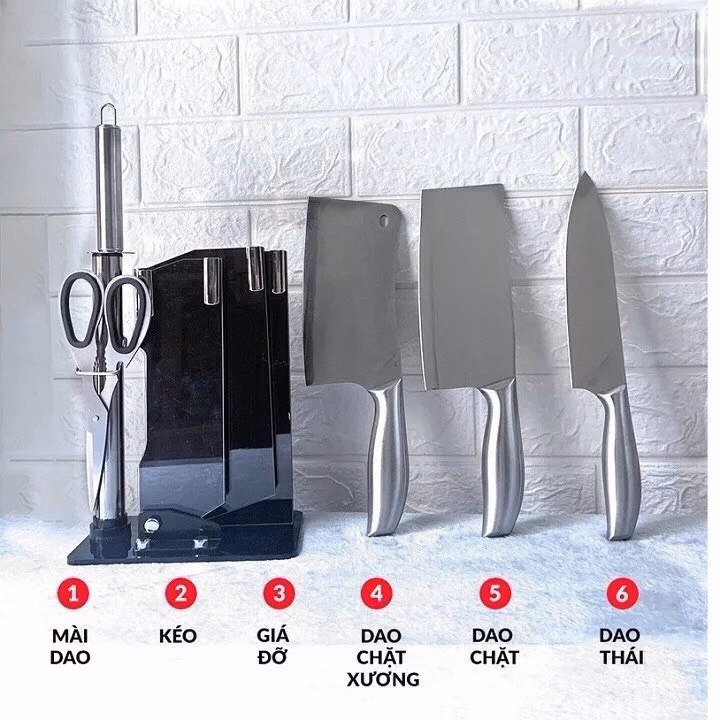Bộ Dao Inox 6 Món Seki Nhật Cao Cấp Ctb493 - Bechip - Ảnh 11