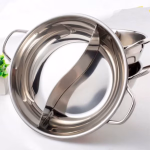 Nồi Lẩu 2 Ngăn Inox 304 Size 30Cm - Silver