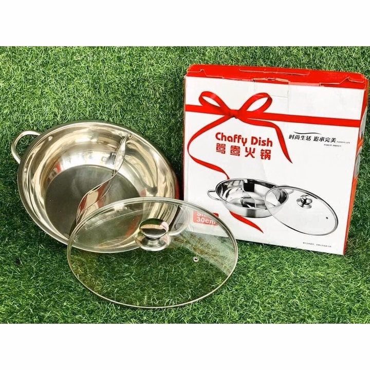 Nồi Lẩu 2 Ngăn Inox 304 Size 30Cm - Silver - Ảnh 4