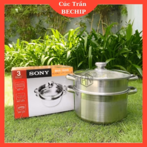 Bộ Nồi Xửng Hấp Cao Cấp Sony 26Cm Dùng Được Bếp Từ Ctb514 - Bechip