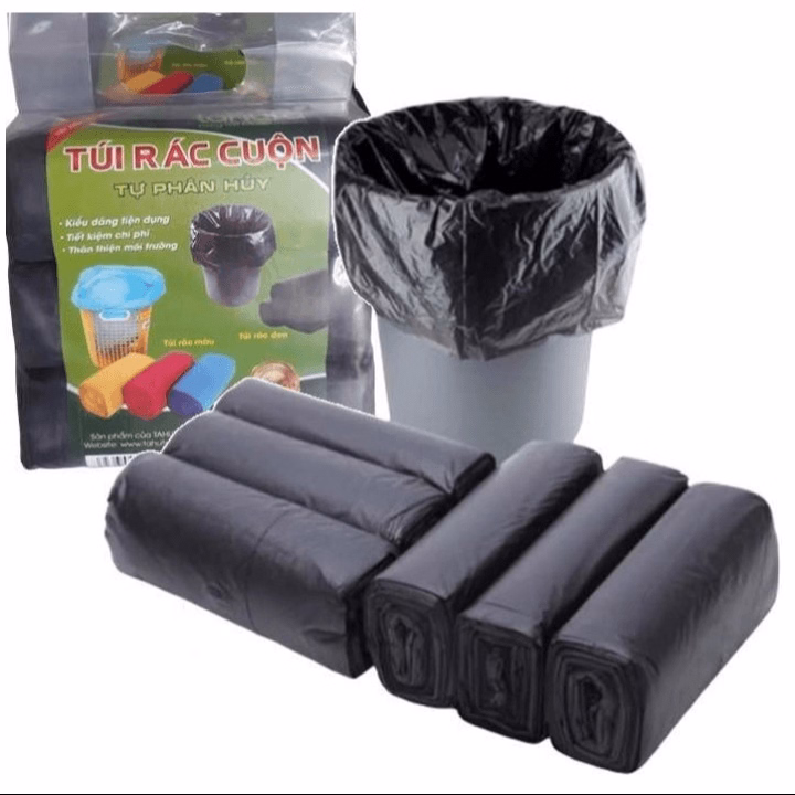 Túi Đựng Rác Màu Đen Size Trung 55X65Cm (Set 3 Cuộn) Ctb516 - Bechip - Ảnh 2