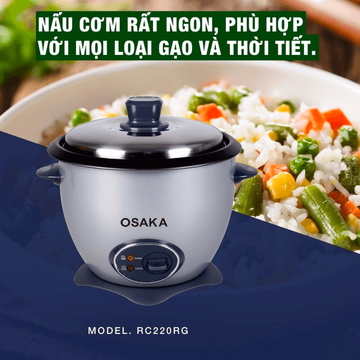 Nồi Cơm Điện Đa Năng Nắp Rời Rc220R(Grey) - Osaka - Ảnh 5