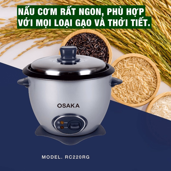 Nồi Cơm Điện Đa Năng Nắp Rời Rc220R(Grey) - Osaka - Ảnh 7