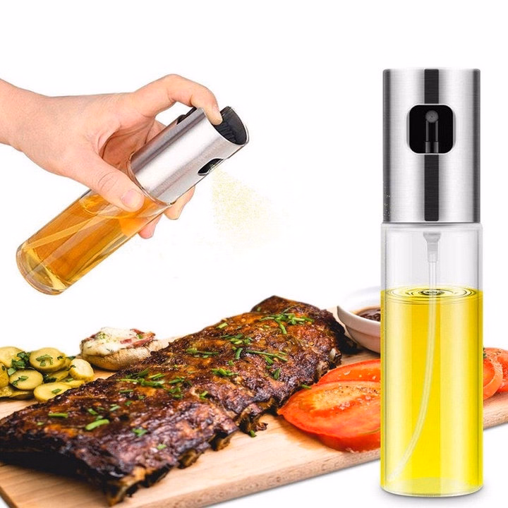 Chai Xịt Thủy Tinh Đựng Dầu, Giấm - Silver - Ảnh 3