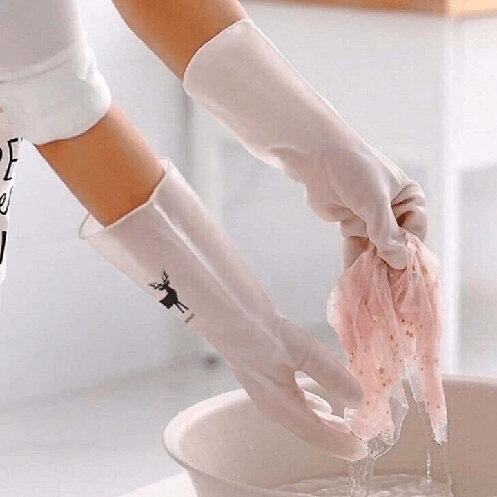 Combo 2 Đôi Găng Tay Cao Su Trắng Hình Con Hươu Ctb522 - Bechip - Ảnh 3