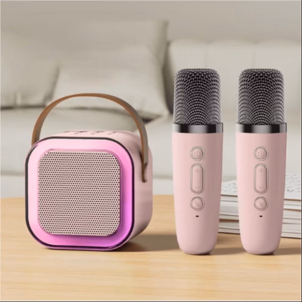 Loa Karaoke Bluetooth Mini K12 Tặng Kèm 2 Mic Không Dây, Có Thể Thay Đổi Giọng Ctb531 - Bechip - Ảnh 9