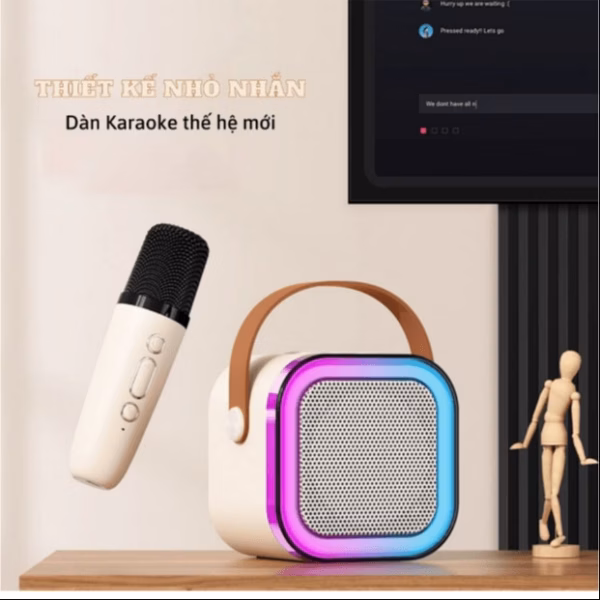 Loa Karaoke Bluetooth Mini K12 Tặng Kèm 2 Mic Không Dây, Có Thể Thay Đổi Giọng Ctb531 - Bechip - Ảnh 5