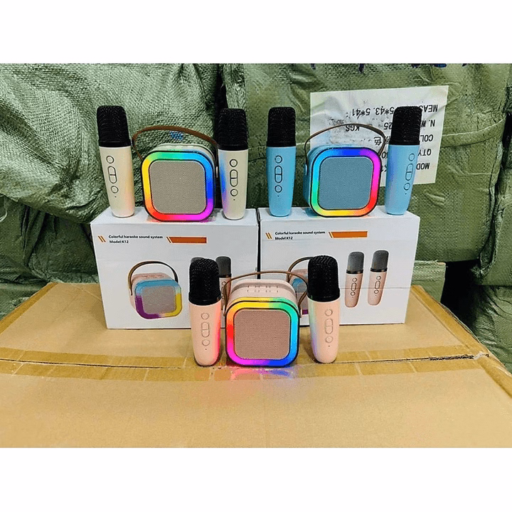 Loa Karaoke Bluetooth Mini K12 Tặng Kèm 2 Mic Không Dây, Có Thể Thay Đổi Giọng Ctb531 - Bechip - Ảnh 12