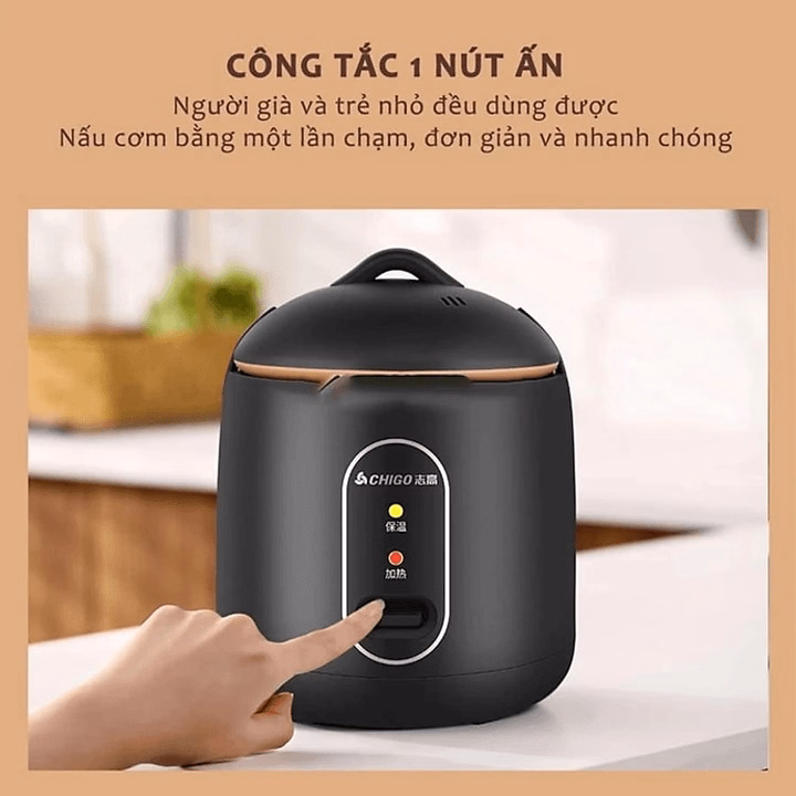 Nồi Cơm Điện Mini Chigo 1.2L Phong Cách Nhật Bản Ctb532 - Bechip - Ảnh 11