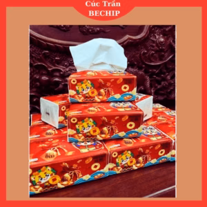 Khăn Giấy Sipiao Mẫu Đỏ Đón Tết Đẹp, Mịn, Dai Ctb536 - Bechip