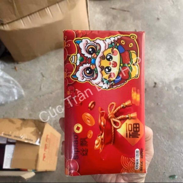 Khăn Giấy Sipiao Mẫu Đỏ Đón Tết Đẹp, Mịn, Dai Ctb536 - Bechip - Ảnh 6