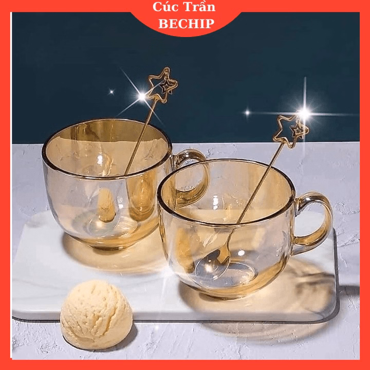 Cốc Hổ Phách Hàng Xuất Hàn Loại 1 Cực Dày Dặn, To Đẹp Ctb539 - Bechip