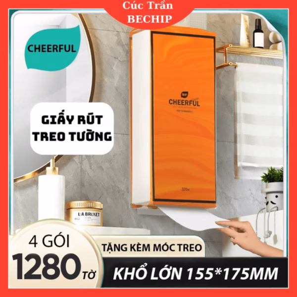 Giấy Ăn Treotường 4 Lớp Cheerful Hàng Loại 1 Ctb540 - Bechip