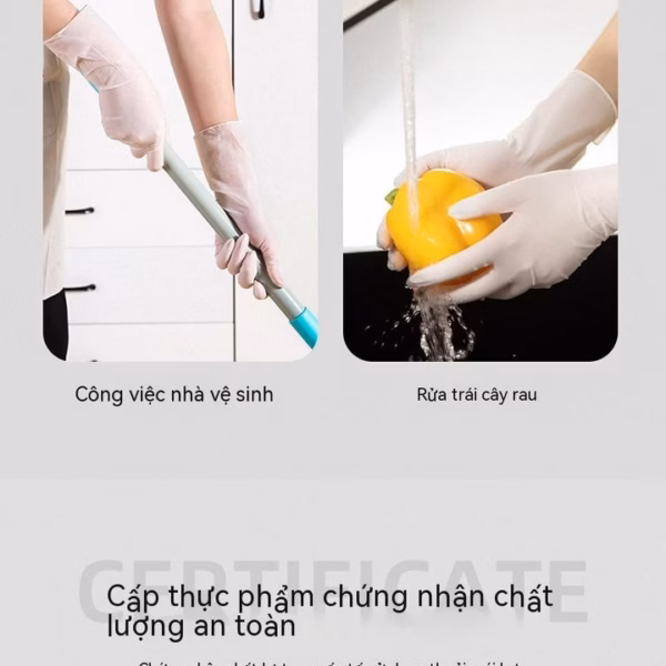 Hộp 30 Găng Tay Rửa Chén Bằng Pvc Mỏng - Su - Ảnh 3