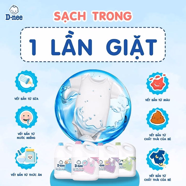 Nước Giặt Xả Dnee Thái Lan 3000Ml – Nước Giặt An Toàn Cho Bé Ctb552 - Bechip - Ảnh 6