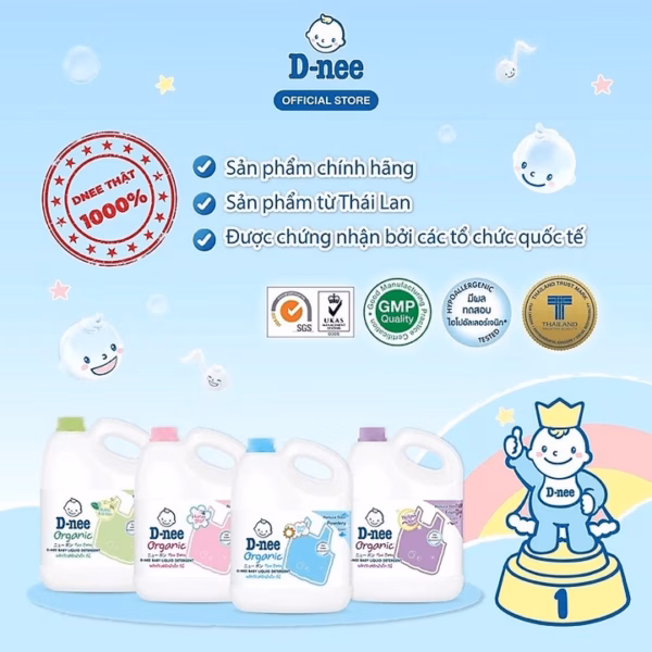 Nước Giặt Xả Dnee Thái Lan 3000Ml – Nước Giặt An Toàn Cho Bé Ctb552 - Bechip - Ảnh 8