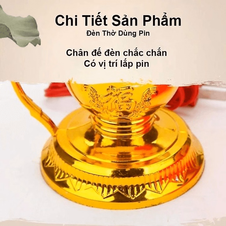 Cặp ( 2 Cái) Đèn Thờ Tài Lộc, Đèn Thờ Vĩnh Cữu Dùng Pin Ctb276 - Bechip - Ảnh 5