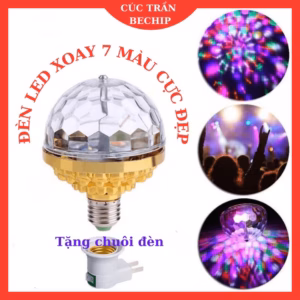 Đèn Led Xoay 7 Màu Cực Đẹp, Đèn Sân Khấu, Đèn Vũ Trường Ctb555 - Bechip