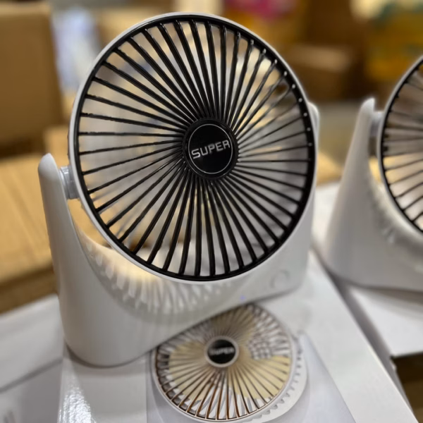 Quạt Sạc Mini Tích Điện Super Xoay 120 Độ Để Bàn Thông Dụng - Shop Mẹ Bống - Ảnh 5
