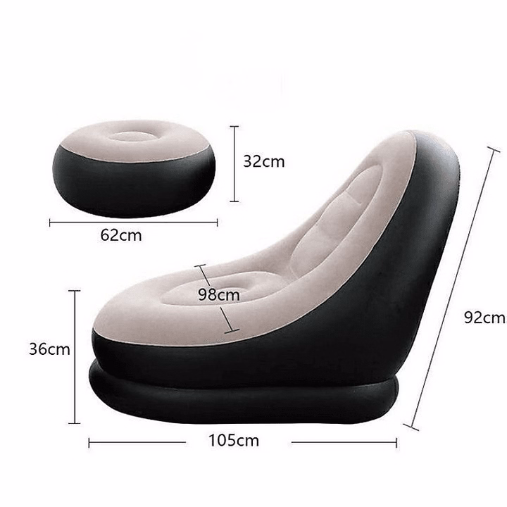 Ghế Đệm Bơm Hơi, Ghế Hơi Tựa Lưng Bọc Nhung Cao Cấp Thư Giản Siêu Êm Tặng Keo Và 2 Miếng Vá, Ctb557 - Bechip - Ảnh 16