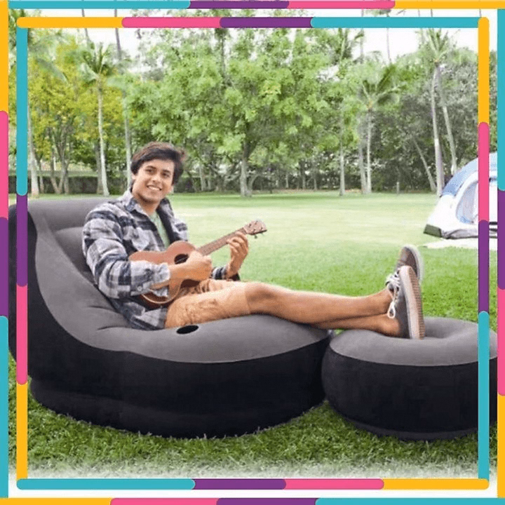 Ghế Đệm Bơm Hơi, Ghế Hơi Tựa Lưng Bọc Nhung Cao Cấp Thư Giản Siêu Êm Tặng Keo Và 2 Miếng Vá, Ctb557 - Bechip - Ảnh 12