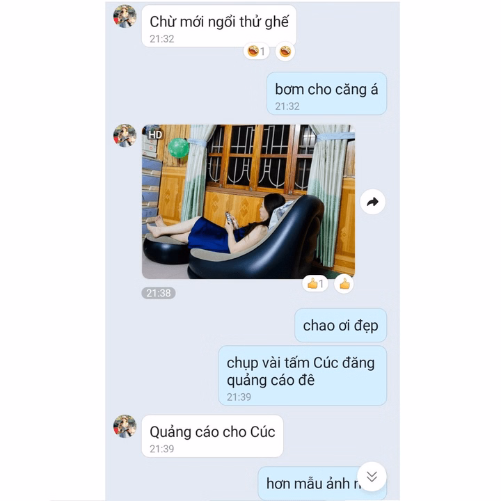 Ghế Đệm Bơm Hơi, Ghế Hơi Tựa Lưng Bọc Nhung Cao Cấp Thư Giản Siêu Êm Tặng Keo Và 2 Miếng Vá, Ctb557 - Bechip - Ảnh 19