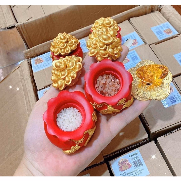 Hũ Đựng Gạo Muối Tài Lộc - Su - Ảnh 4