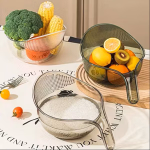 Rổ Vo Gạo, Rửa Trái Cây, Rau Củ Có Lỗ Thoát Nước - Su