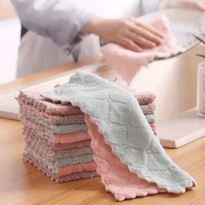 Set 10 Khăn Lau Bếp Đa Năng 2 Mặt Siêu Thấm Nước Ctb03 - Bechip - Ảnh 2