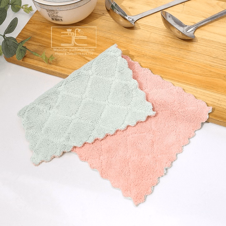 Set 10 Khăn Lau Bếp Đa Năng 2 Mặt Siêu Thấm Nước Ctb03 - Bechip - Ảnh 9