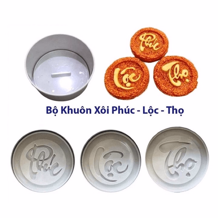 Khuôn Xôi Phúc Lộc Thọ, Khuôn Làm Bánh Phúc Lộc Thọ Ctb559 - Bechip - Ảnh 2