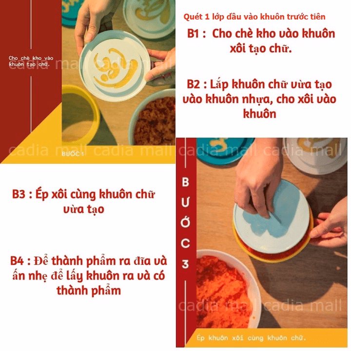 Khuôn Xôi Phúc Lộc Thọ, Khuôn Làm Bánh Phúc Lộc Thọ Ctb559 - Bechip - Ảnh 8