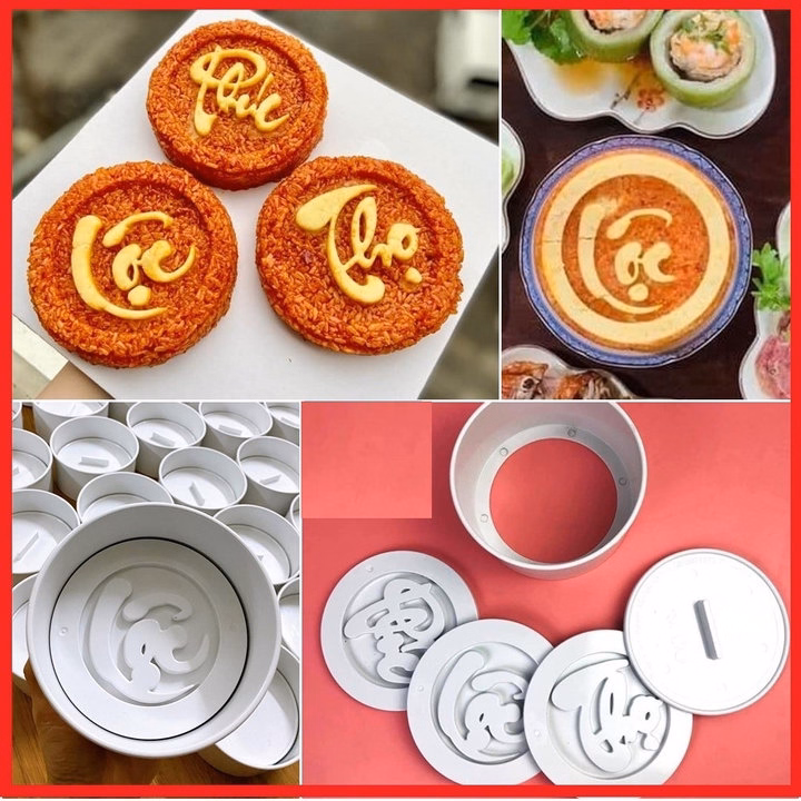 Bộ Khuôn Làm Xôi Phúc Lộc Thọ 5 Chi Tiết Chịu Nhiệt Tốt - Su - Ảnh 7