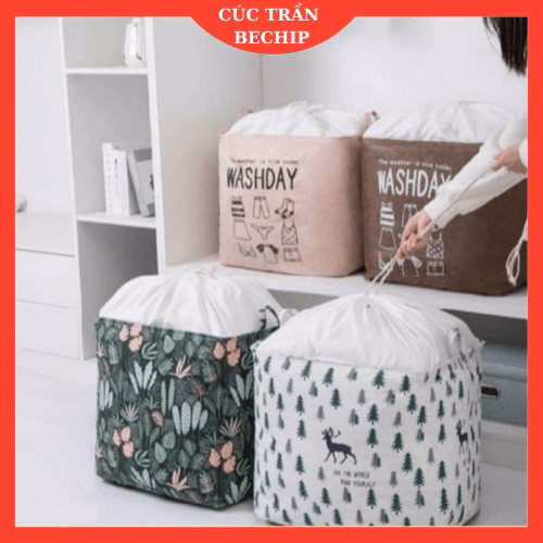 Túi Đựng Chăn Màn, Quần Áo Có Dây Rút 100L Ctb38 - Bechip