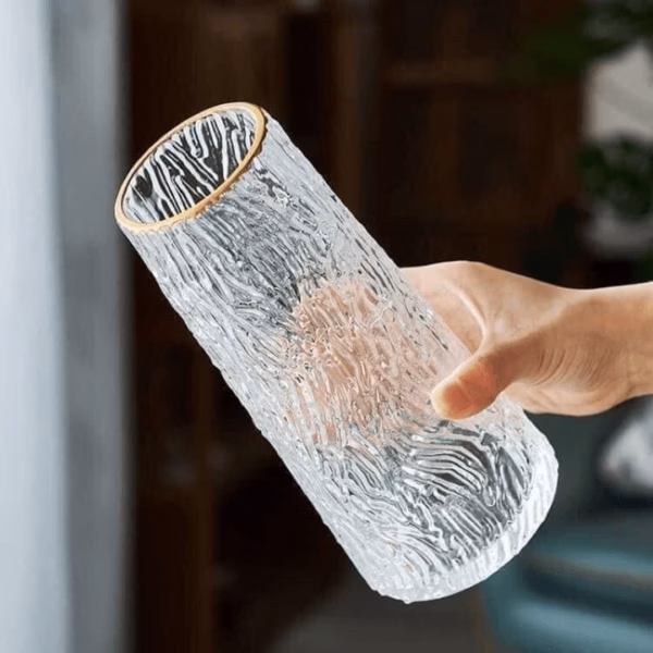 Lọ Hoa Thủy Tinh Cổ Viền Vàng Ctb571 - Bechip - Ảnh 2