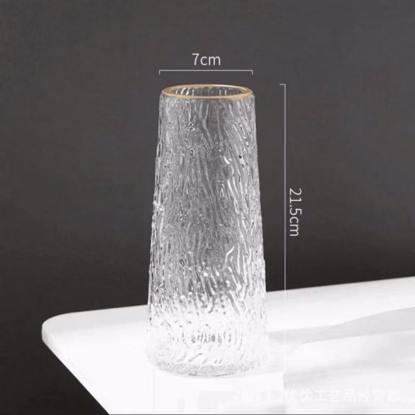 Lọ Hoa Thủy Tinh Cổ Viền Vàng Ctb571 - Bechip - Ảnh 3